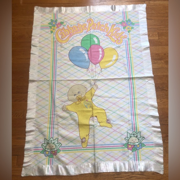 Vintage 1980’s Cabbage Patch Kids Baby Blanket - Picture 2 of 7